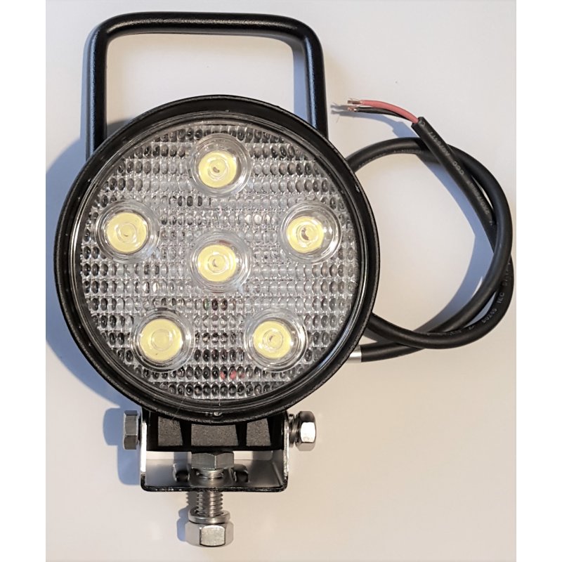 LED Arbeitsscheinwerfer rund 12V, 24V,18W , mit Griff Traktor Schlepp,  32,99 €
