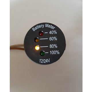 Voltmeter LED Batteriezustand  12 Volt/ 24V Wohnmobil Solar Batterieüberwachung