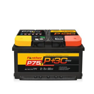 Hochleistungsbatterie Panter 12V 75Ah 680A/EN