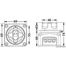 Batterieumschalter  Boot  Batt. 1 - Batt. 2 - Batt. 1+2 - OFF. 12/24 V 100A/300A