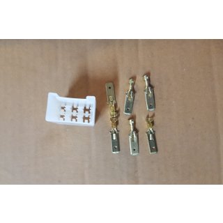 Kompaktstecker 6 Polig Steckergehäuse für 6,3mm Flachsteckzungen