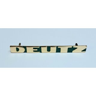 Deutz  Schriftzug  Schild Emblem für Deutz Seitenverkleidung 187 x 20mm