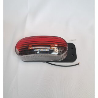 Begrenzungsleuchte Umrissleuchte LED 12V 2W rot/weiß rechts mit Pendel