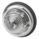 Positionsleuchte weiß 70mm 12/24V mit Chromblende...