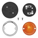 Seitenmakierungsleuchte Orange 70mm 12/24V mit Chromblende Anhänger Trailer Wohnwagen