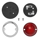 Positionsleuchte rot 70mm 12/24V mit Chromblende...