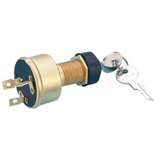 Wasserdichtes Zündschloss Messing 3 Stellungen 3 Pin. Marine Boot Schiff