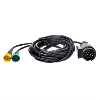 Kabelsatz Kabelbaum für Anhänger 5m  mit Stecker 13-polig und 2x Stecker 5-polig