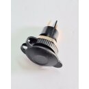 Einbau-Steckdose DIN m. Deckel Kunststoff 2 Polig 12/24V-10A Vg.Nr. JB004777-001