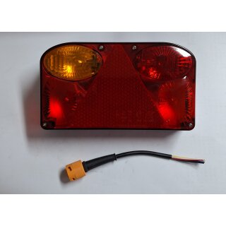 Rückleuchte 6 Funktionen 237x137mm links Kennz.  12V Anhänger Trailer Bajonett.