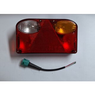 Rückleuchte 6 Funktionen 237x137mm rechts  Kennz. 12V Anhänger Trailer Bajonett
