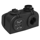 Aufbau Steckdose DIN + USB Doppelsteckdose Typ A 2x2100mA