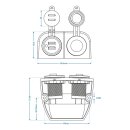 Aufbau Steckdose DIN + USB Doppelsteckdose Typ A 2x2100mA
