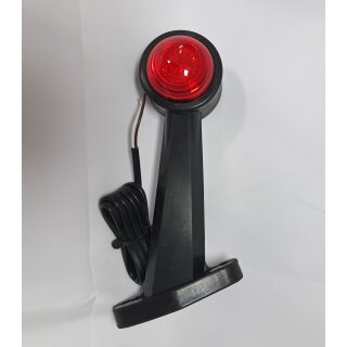 LED Schluss/Positionsleuchte rot/weiß rund 12V/24V   ECE-R7, SAE/CE Rechts