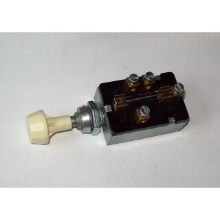 2 Stufen KFZ Zugschalter weiss Lichtschalter Oldtimer Deutz Fendt aus/ein/ein+ ums.