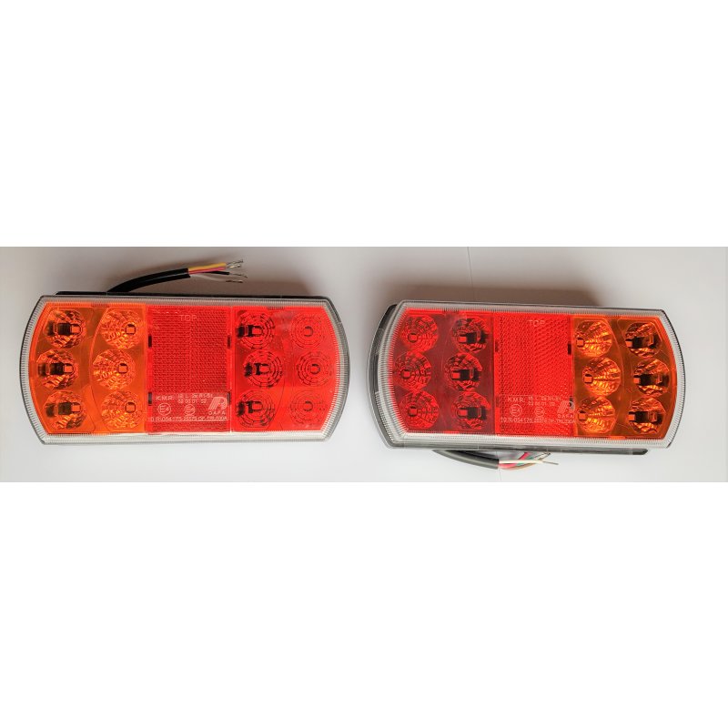 LED Rückleuchten 12/24V Gelb Rot mit Rückstrahler Rücklicht