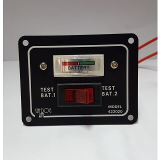 Voltmeter Boot Testpaneel 2 Batterien 12V Tester analog Boot Wohnmobil